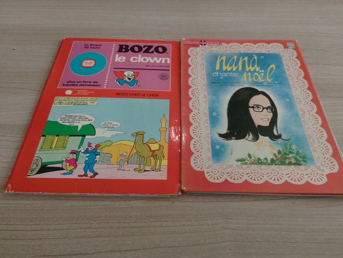 Lot de 2 45 tr, Bozo le clown et Nana chante Noël - photo numéro 1