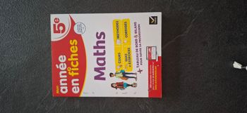 Livre de maths 5e "Mon année en fiches"