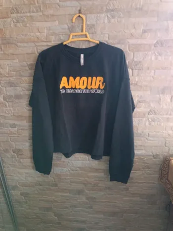 Sweat crop top marine FPC 16A