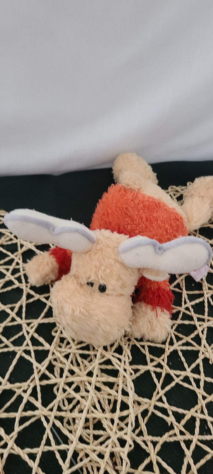 renne de noel nici doudou peluche renne elan caribou