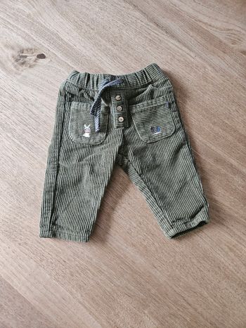 Pantalon sergent major velours côtelé