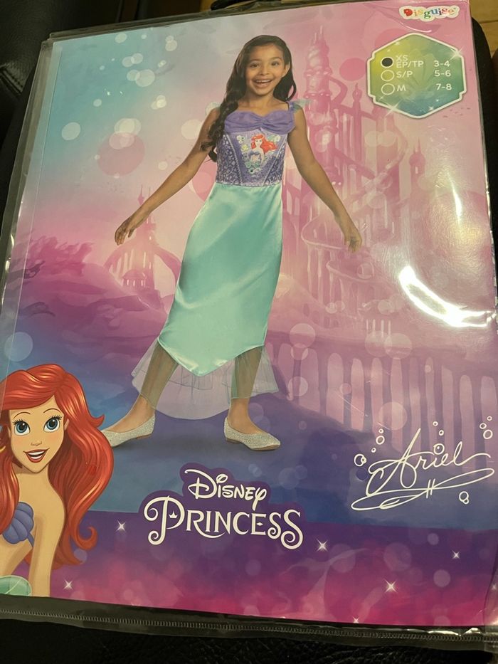 Déguisement Ariel Disney neuf taille 3-4 ans - photo numéro 2