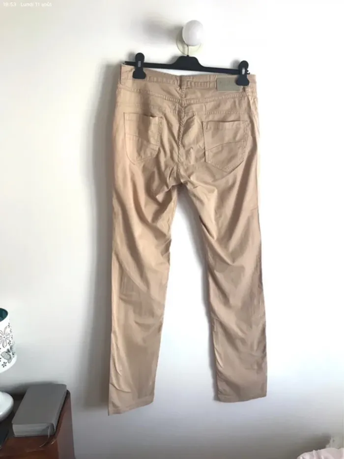 Pantalon Miss Captain léger beige taille 40 - photo numéro 8