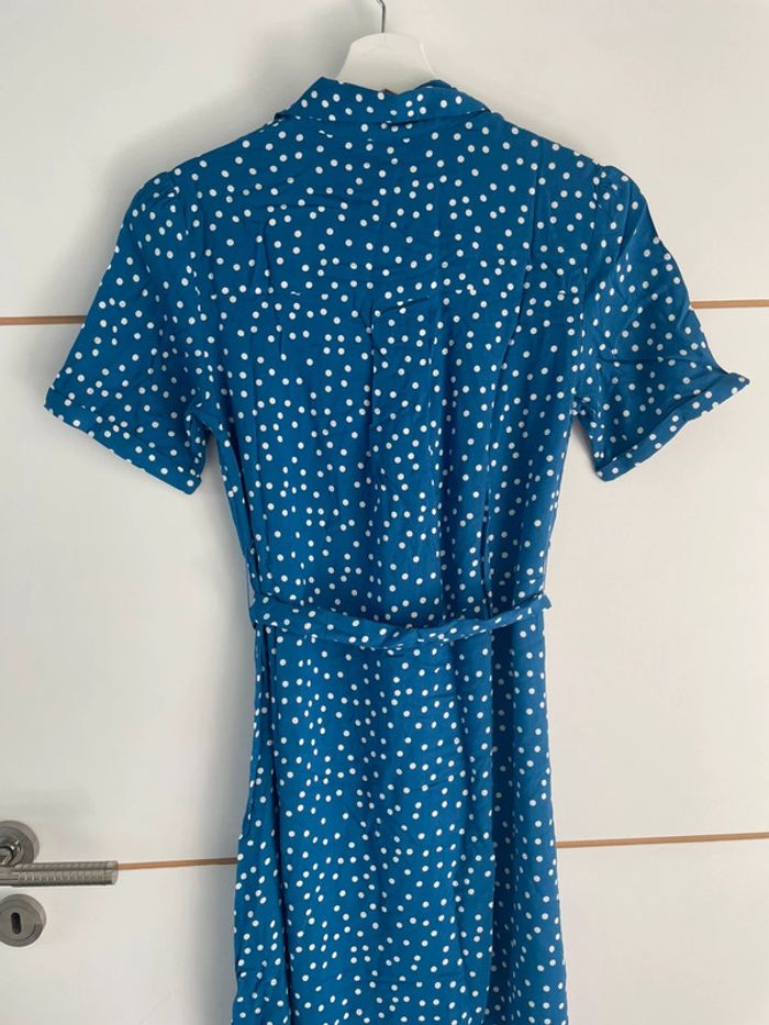 Robe longue bleue à pois blancs 34 Kiabi - photo numéro 2