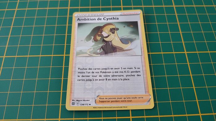 138/172 Carte Pokémon Ambition de Cynthia peu co reverse Epée Bouclier EB09 Stars Etincelantes #B10