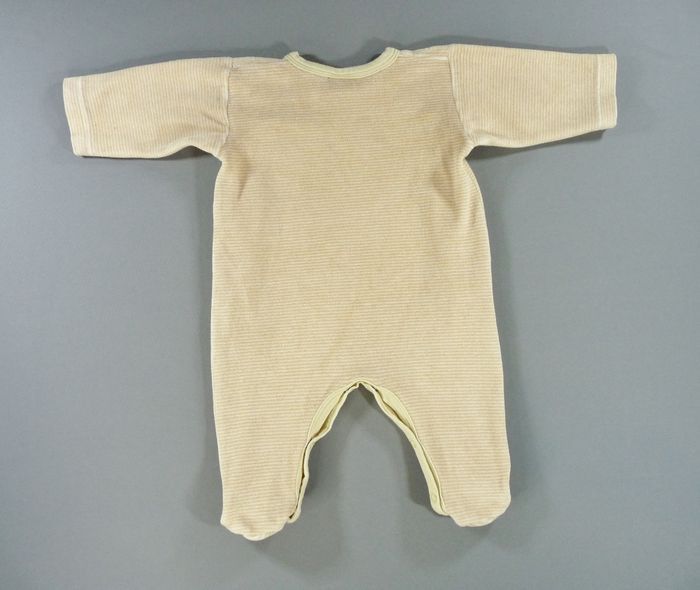 Pyjama dors-bien grenouillère velours jaune lapin Petit Bateau 3 mois 60 cm garçon - photo numéro 4