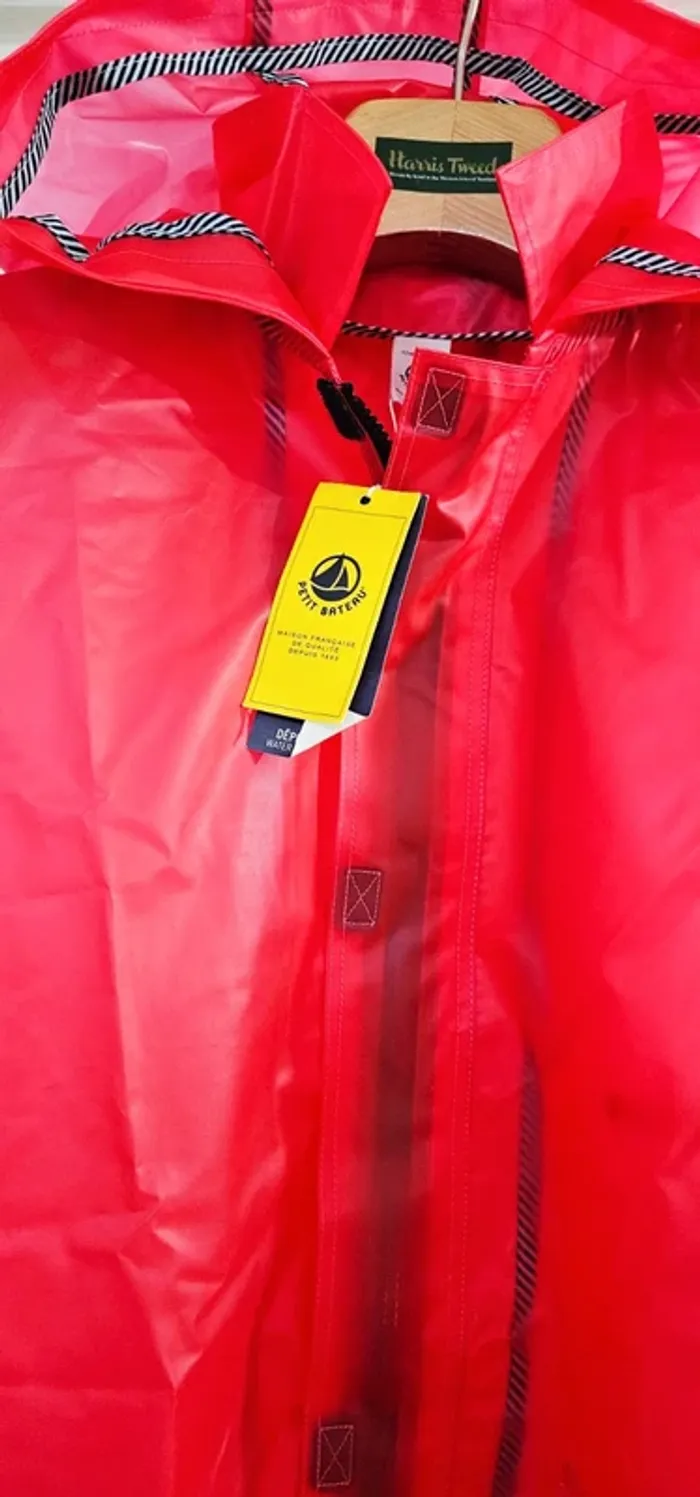Imper Ciré Parka Trench Déperlant Petit Bateau Taille 12 ans - photo numéro 3