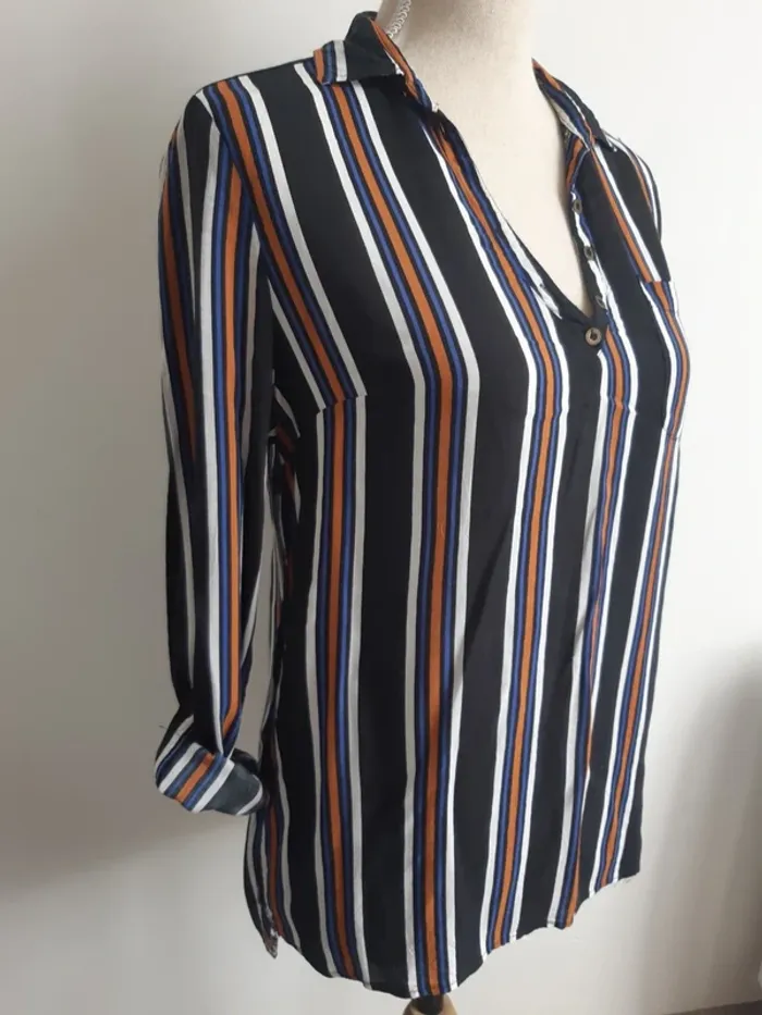 Blouse rayée manches longues Bonobo T38 - photo numéro 4