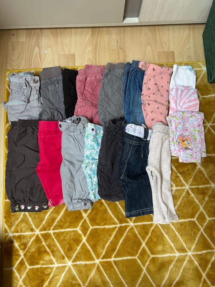 Lot de 17 pantalons bébé 3 mois