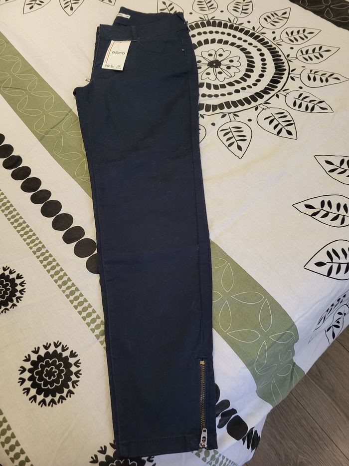 Pantalon 7/8 bleu marine 36 - photo numéro 3