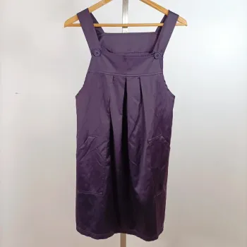 Robe chasuble violette avec poches plaquées Axara Paris T38 coupe droite A1361