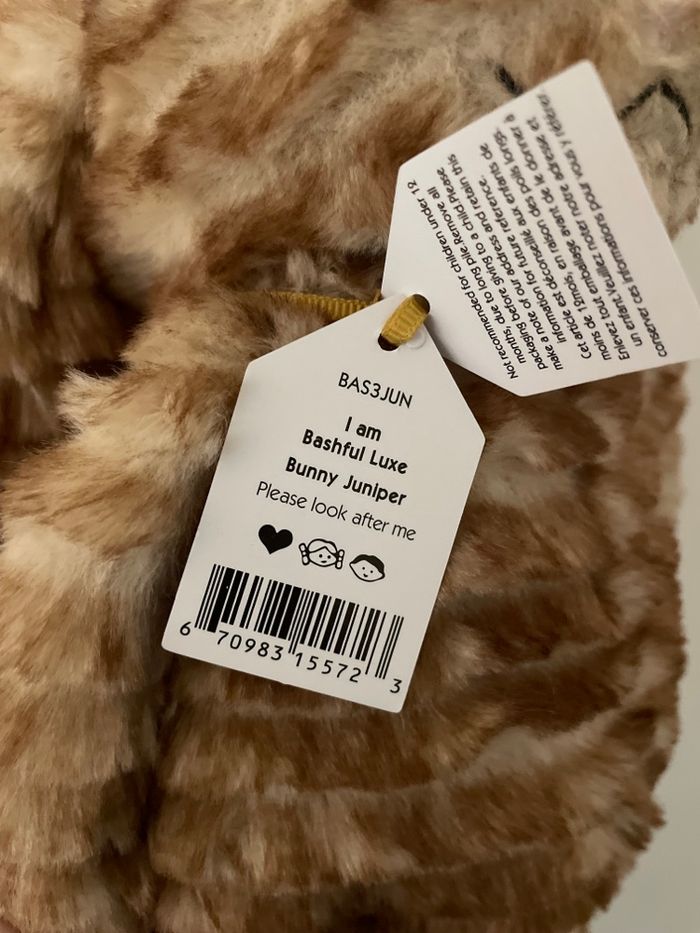 Peluche Jellycat Bashful Luxe Bunny Juniper - photo numéro 4