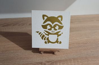 Toile raton laveur (doré)