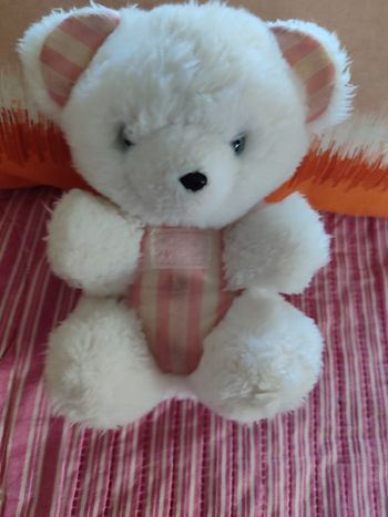 Doudou ours rose tartine et chocolat