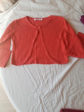 Gilet 8ans fille corail