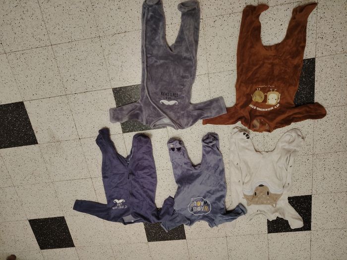 Lot de 5 Grenouillères 3 mois