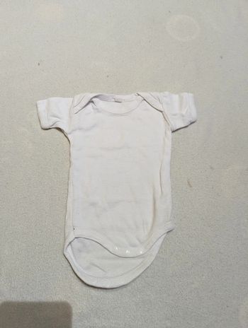 bodie manches courtes blanc mixte 3 mois