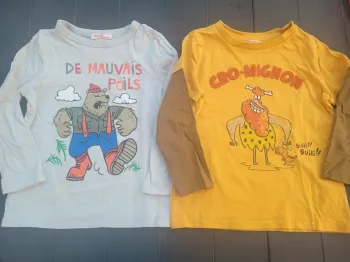 Lot de 2 ts manches longues du pareil au même 5 ans neuf