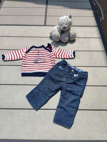 Ensemble marin sergent major 9 mois