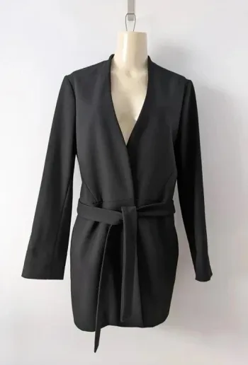 Veste noire mi-longue - Zapa - taille 38
