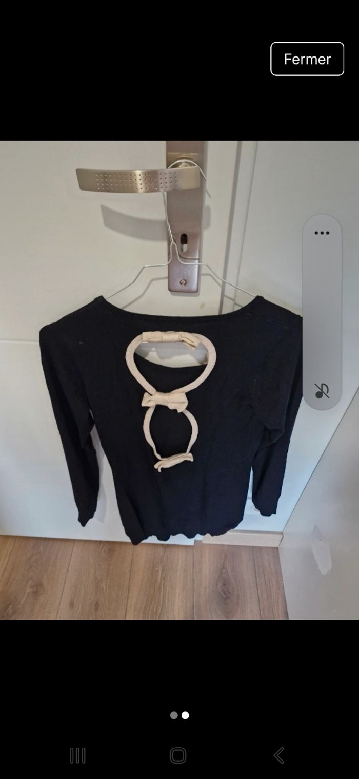 Robe pull noire et beige - photo numéro 2