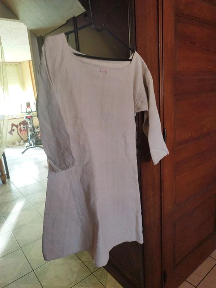Longue chemise vintage blanche femme M/L - photo numéro 2