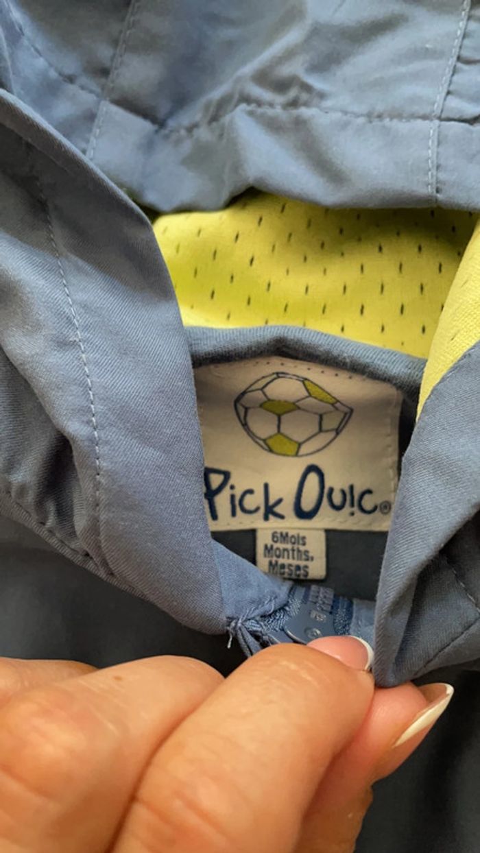 Veste légère bleue pick ouic 6 mois - photo numéro 3