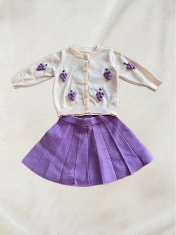 🌷Magnifique ensemble jupe et gilet bébé🌷