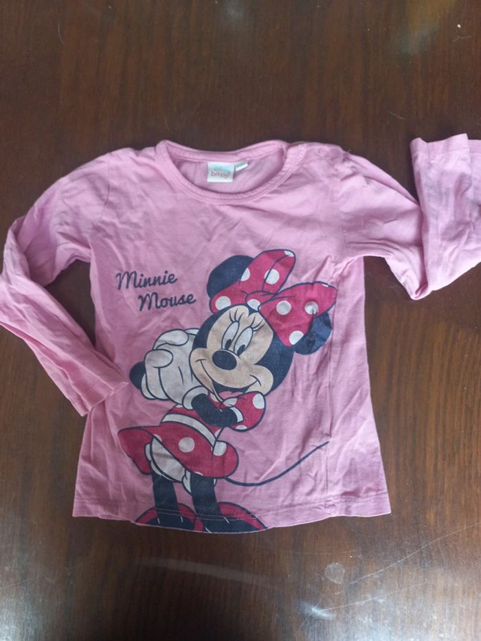 T-shirt rose Minnie Disney baby 24mois