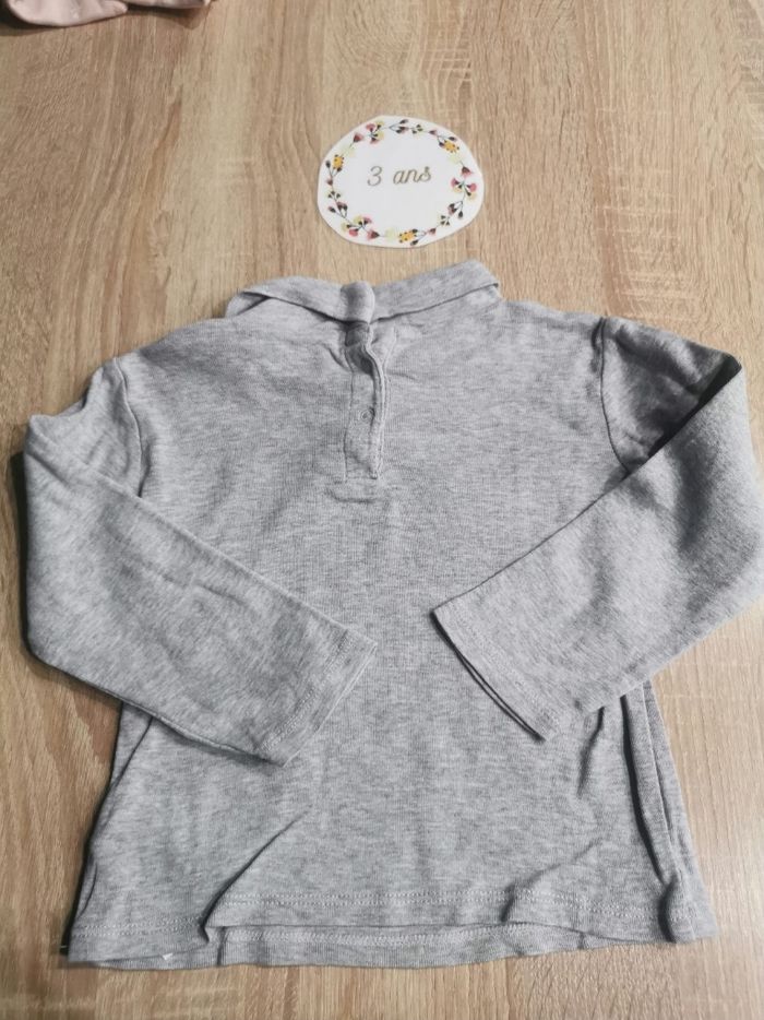Lot de 4 t-shirts manches longues fille 3 ans vertbaudet - photo numéro 7