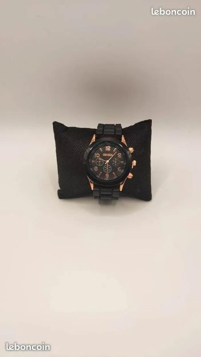 montre quartz bracelet noir - photo numéro 4