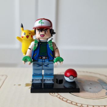 Minifigure Pokemon Sacha et Pikachu