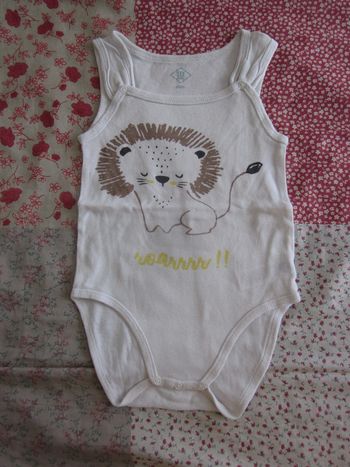 Body débardeur blanc 2 ans