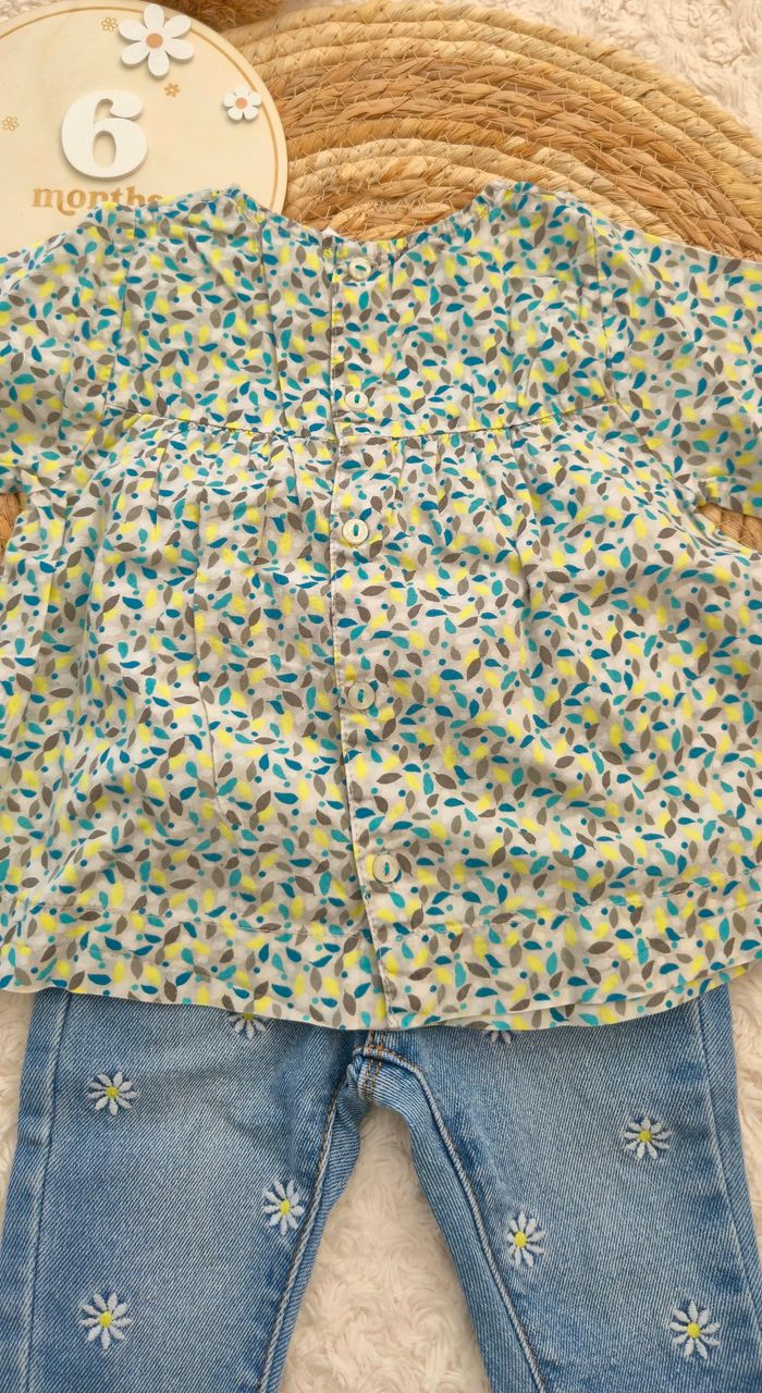 Ensemble pantalon, blouse, gilet Obaïbi 6 mois - photo numéro 7