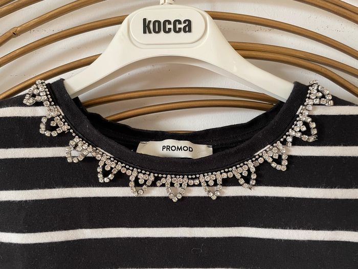 Tshirt manches 3/4 marinière Promod TS - photo numéro 2