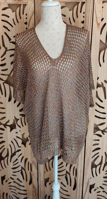 Tunique maille ajourée multicolore Yu.Yu