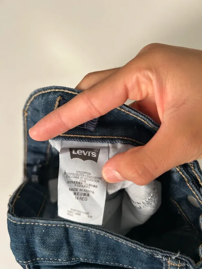 Jean Levi's Fille Bleu Marine | Boyfriend | Taille 14 Ans | Très Bon État SJ034 - photo numéro 5
