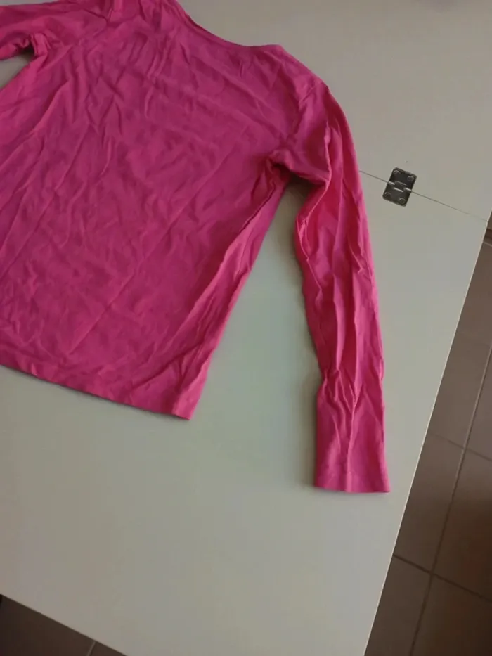 T-shirt manches longues Vertbaudet 14 ans prête pour l'aventure rose - photo numéro 7