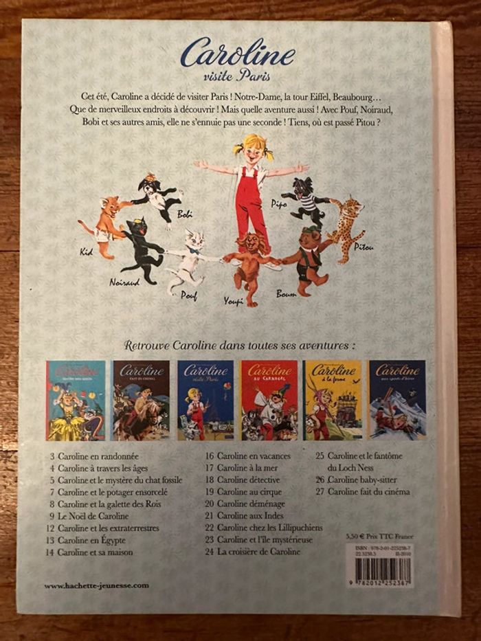 Livre collection Caroline visite Paris Pierre Probst Hachette Jeunesse bd album - photo numéro 2