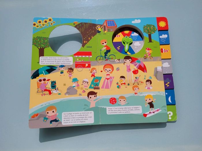 Livre animé 🌞 Quel temps fait-il? 🌦 éditions Piccolia - photo numéro 3