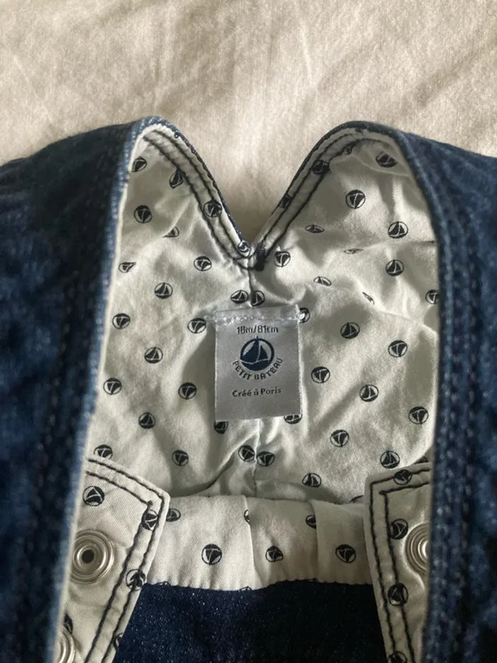 Salopette jean petit bateau 18mois - photo numéro 2