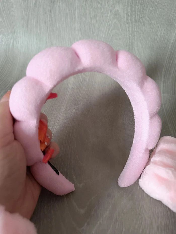 Lot serre tête bandeau et bracelets en éponge rose - photo numéro 5