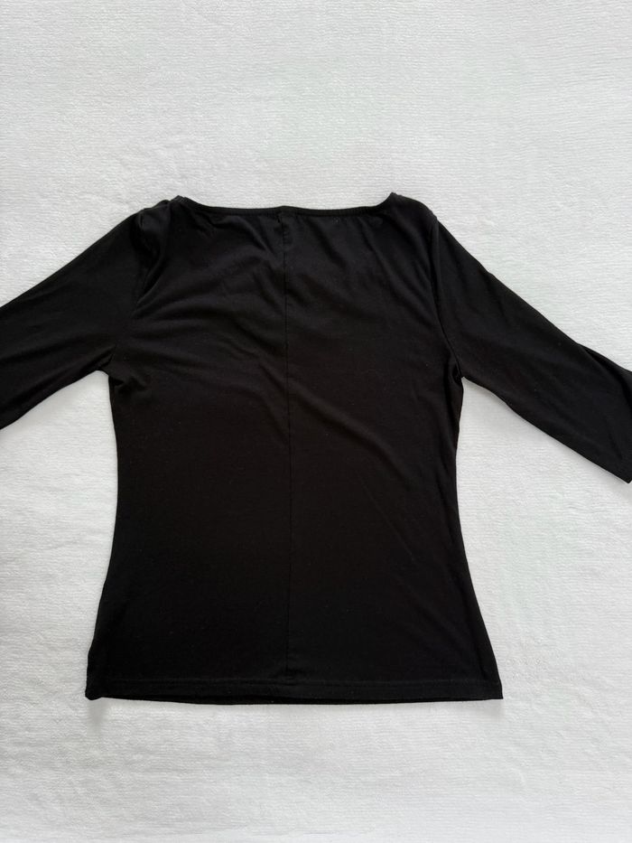 Haut t-shirt noir femme manche semi longue MIM - photo numéro 4