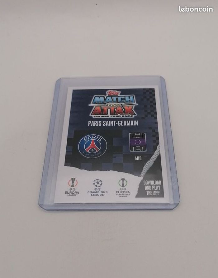 Carte Topps Match Attax 2023-24 BATTLER Marco Verratti n°181 PARIS SAINT GERMAIN - photo numéro 3