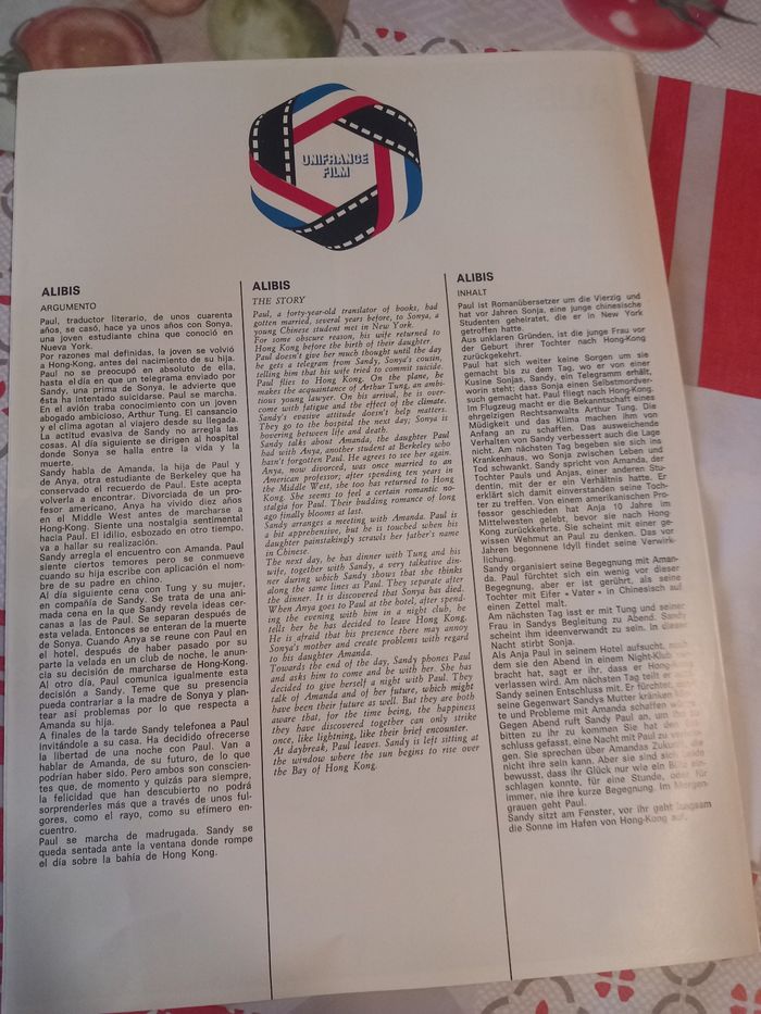 Affiche et synopsis du film : Alibis - photo numéro 2