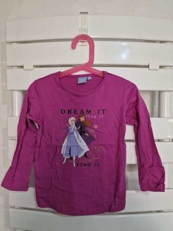 tee-shirt violet la reine des neiges Disney
