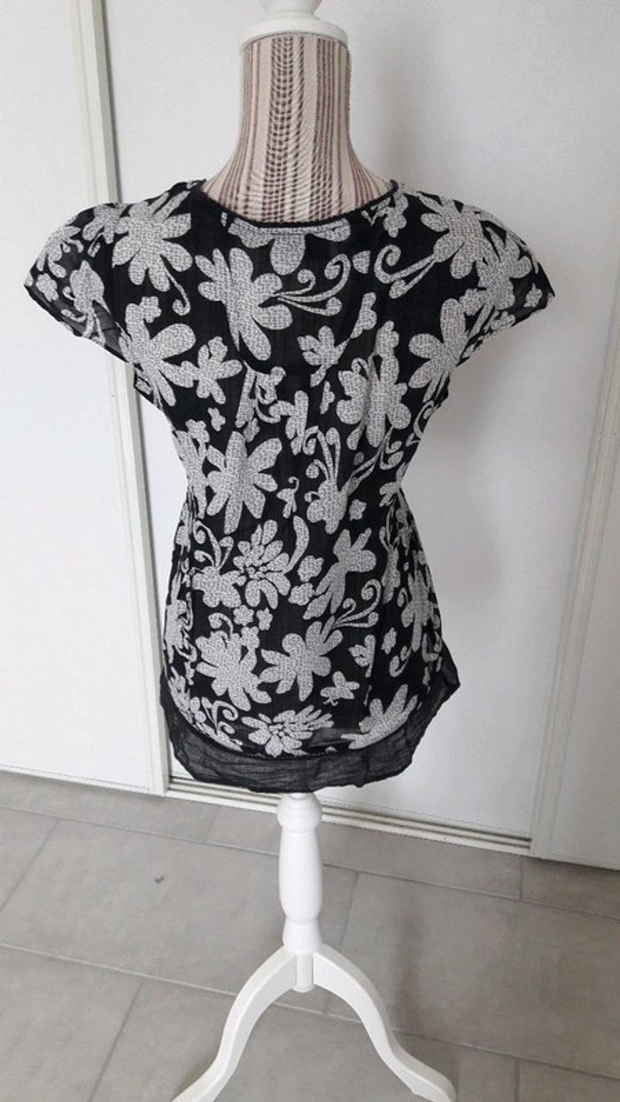 Blouse noire et blanche Armand Thiery taille 3 très bon état - photo numéro 4