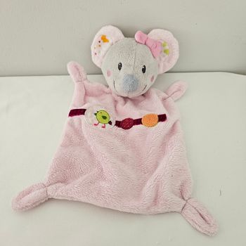 Doudou souris rose nicotoy