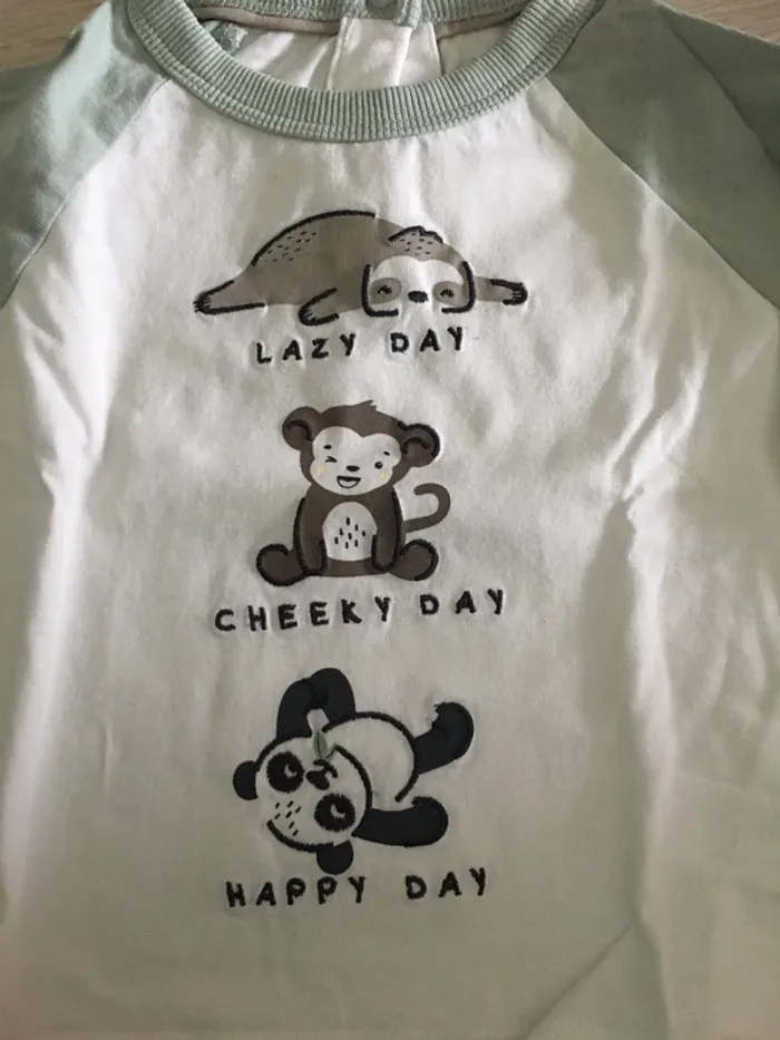 Lot t-shirt manches longues 9-12 mois C&A - photo numéro 6