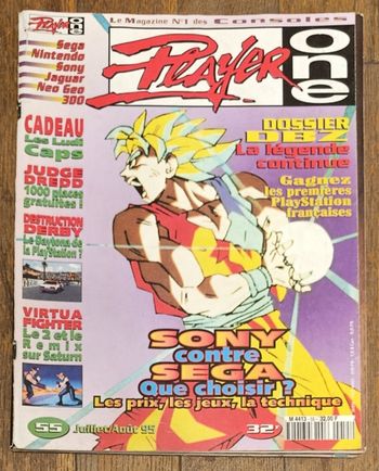 Rare ancien magazine Player one N°55 avec Poster 1995 vintage